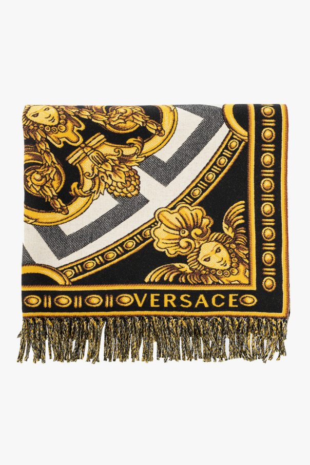 Black Wool blanket Versace Home Vitkac GB